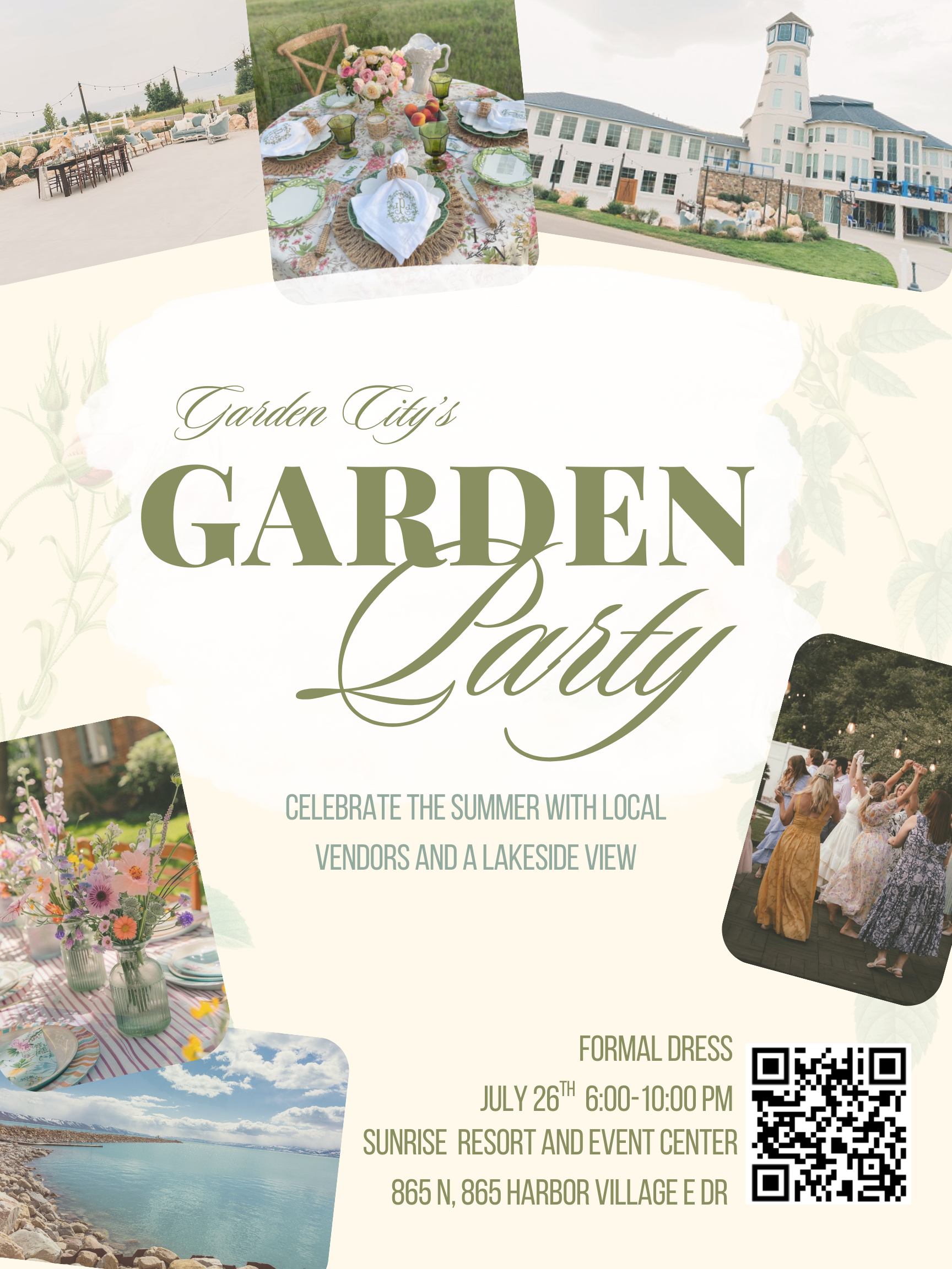 Garden City Garden Party Event Flyer
