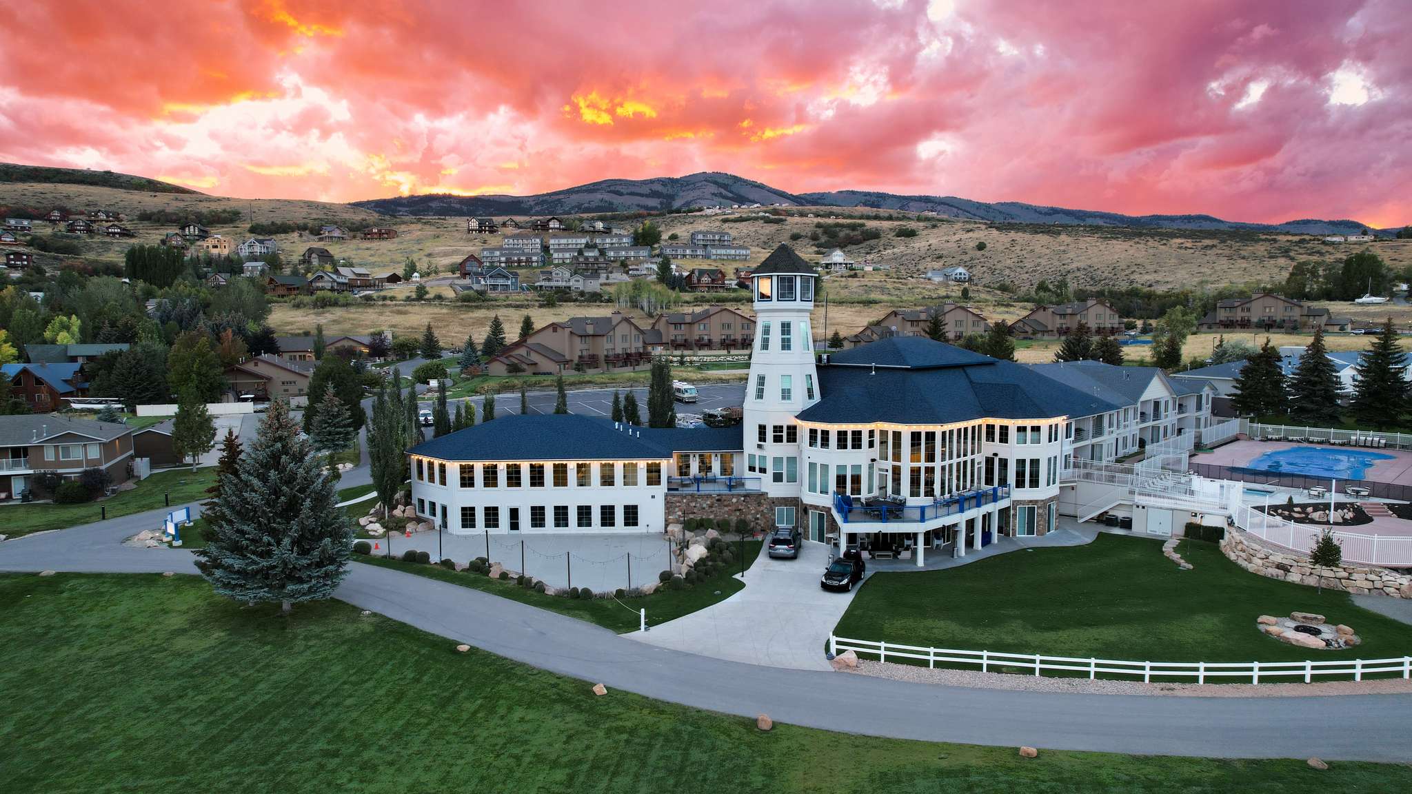 Beautiful event venue with lake views